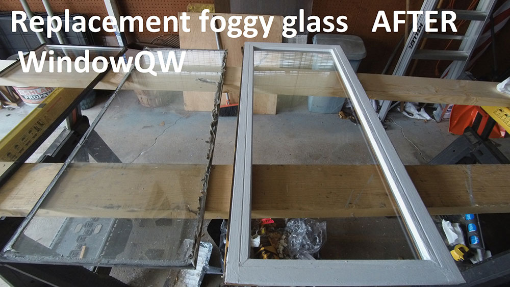 Replacement foggy glass (after)