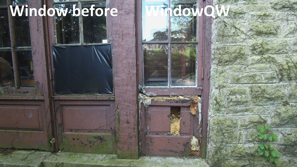 Rotted window replacement (before)